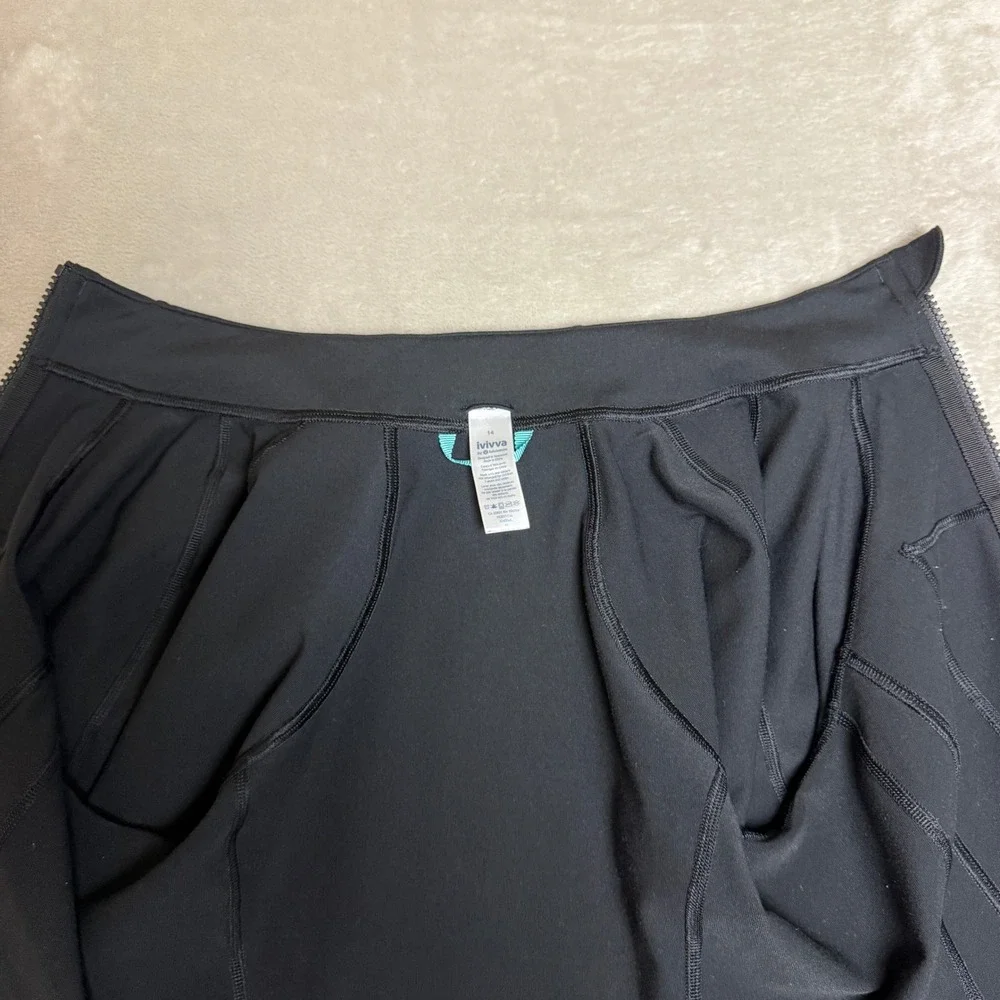 Ivivva by Lululemon Perfect your Practice Jacket Girls 14 Black Full Zip Slim EC